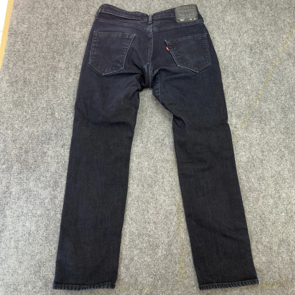 Levi's 511 Slim Fit Jeans Very Dark Wash Denim Blue Size 30x30 Commuter Pocket